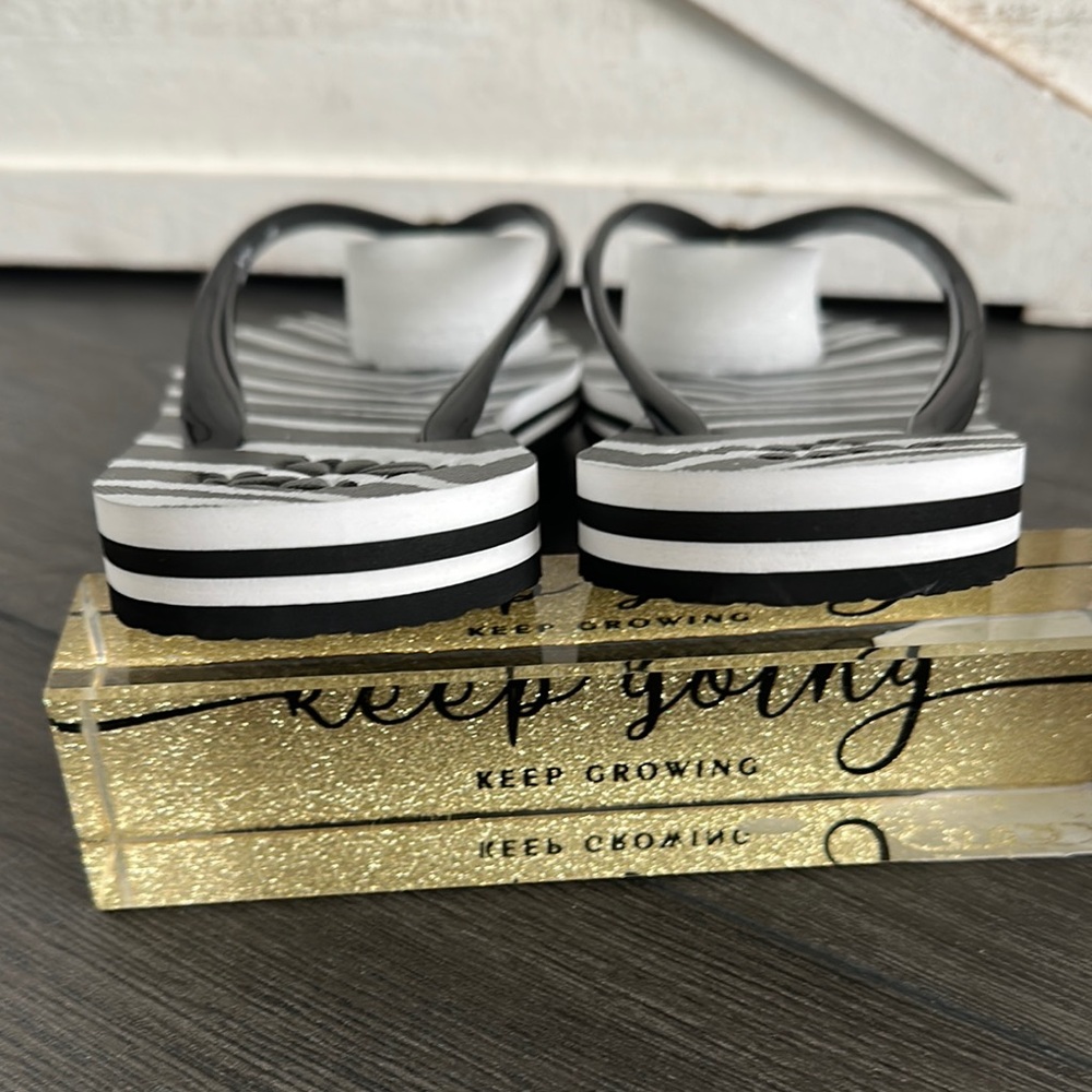 Kate Spade Zebra Print Sandals Black and White - Picture 2 of 7